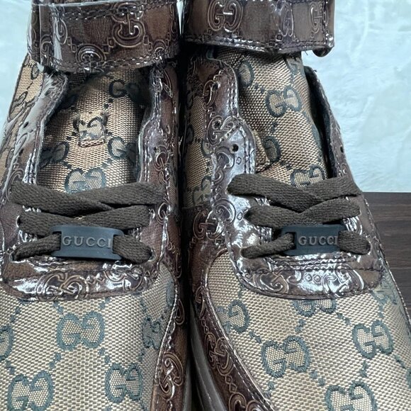 Nike AF-1 Custom Sneakers Mens Size 9 Brown Gucci Air Force 1 High 315123-333 - Picture 3 of 10